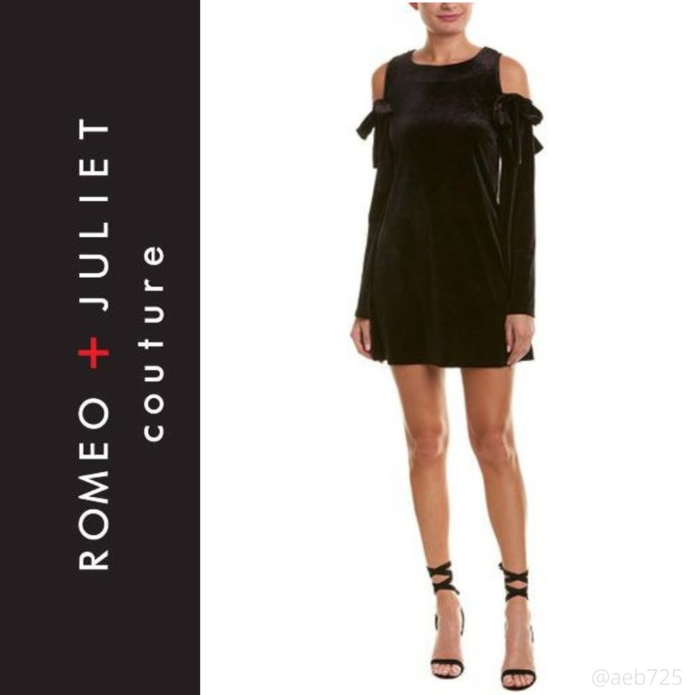 Romeo + Juliet Couture Velvet Cold-Shoulder Dress